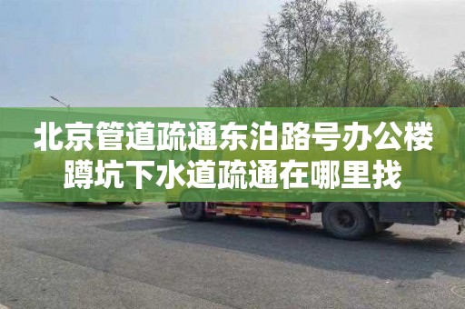 北京管道疏通东泊路号办公楼蹲坑下水道疏通在哪里找