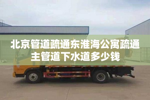 北京管道疏通东淮海公寓疏通主管道下水道多少钱