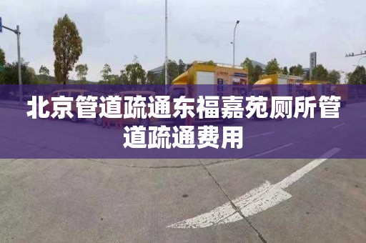 北京管道疏通东福嘉苑厕所管道疏通费用