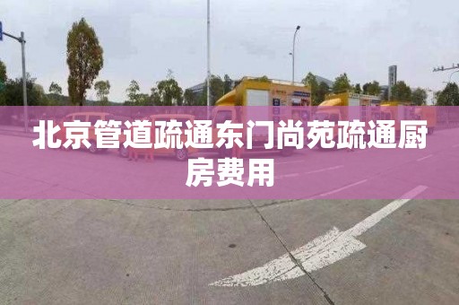 北京管道疏通东门尚苑疏通厨房费用