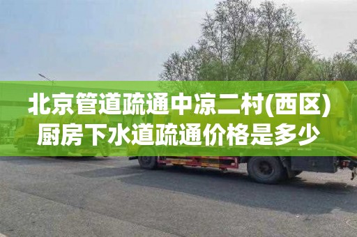 北京管道疏通中凉二村(西区)厨房下水道疏通价格是多少