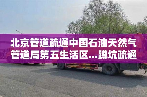 北京管道疏通中国石油天然气管道局第五生活区...蹲坑疏通一次多少钱