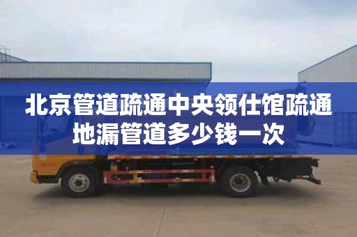 北京管道疏通中央领仕馆疏通地漏管道多少钱一次