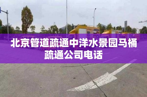 北京管道疏通中洋水景园马桶疏通公司电话