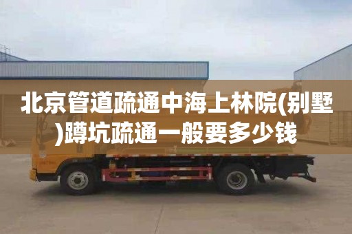 北京管道疏通中海上林院(别墅)蹲坑疏通一般要多少钱