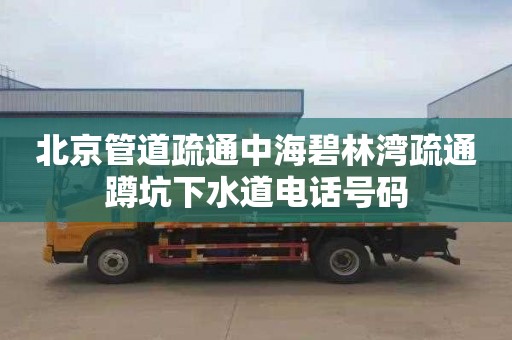 北京管道疏通中海碧林湾疏通蹲坑下水道电话号码