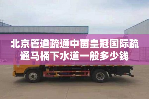 北京管道疏通中茵皇冠国际疏通马桶下水道一般多少钱