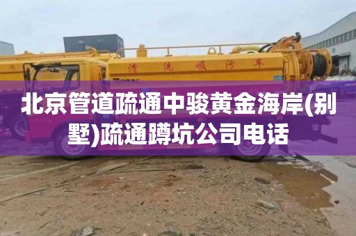 北京管道疏通中骏黄金海岸(别墅)疏通蹲坑公司电话