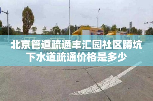 北京管道疏通丰汇园社区蹲坑下水道疏通价格是多少