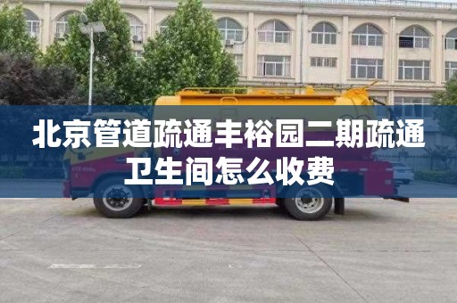 北京管道疏通丰裕园二期疏通卫生间怎么收费