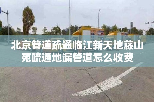 北京管道疏通临江新天地藤山苑疏通地漏管道怎么收费