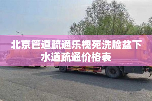 北京管道疏通乐槐苑洗脸盆下水道疏通价格表