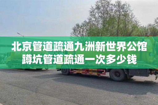 北京管道疏通九洲新世界公馆蹲坑管道疏通一次多少钱