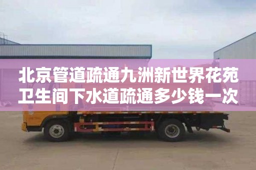 北京管道疏通九洲新世界花苑卫生间下水道疏通多少钱一次