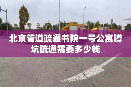 北京管道疏通书院一号公寓蹲坑疏通需要多少钱