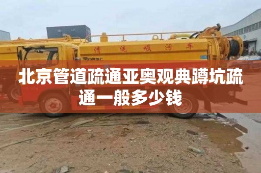 北京管道疏通亚奥观典蹲坑疏通一般多少钱