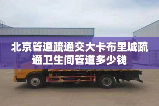 北京管道疏通交大卡布里城疏通卫生间管道多少钱