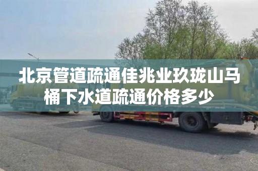 北京管道疏通佳兆业玖珑山马桶下水道疏通价格多少