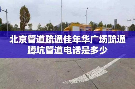 北京管道疏通佳年华广场疏通蹲坑管道电话是多少
