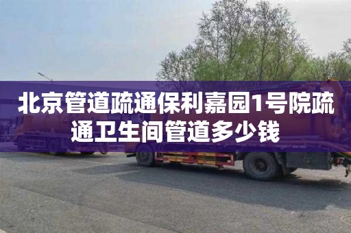北京管道疏通保利嘉园1号院疏通卫生间管道多少钱