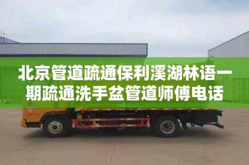 北京管道疏通保利溪湖林语一期疏通洗手盆管道师傅电话