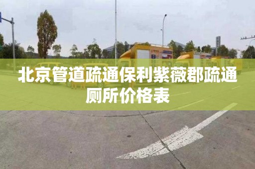 北京管道疏通保利紫薇郡疏通厕所价格表