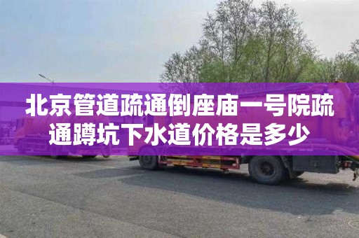 北京管道疏通倒座庙一号院疏通蹲坑下水道价格是多少