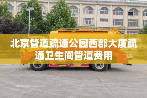 北京管道疏通公园西郡大厦疏通卫生间管道费用