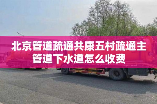 北京管道疏通共康五村疏通主管道下水道怎么收费