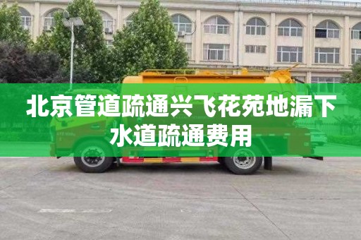 北京管道疏通兴飞花苑地漏下水道疏通费用