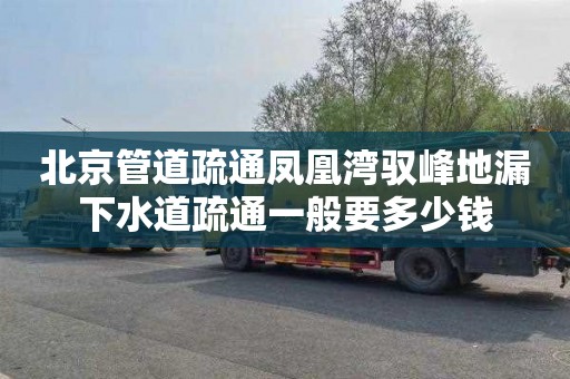 北京管道疏通凤凰湾驭峰地漏下水道疏通一般要多少钱