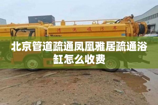 北京管道疏通凤凰雅居疏通浴缸怎么收费