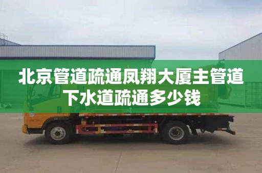 北京管道疏通凤翔大厦主管道下水道疏通多少钱
