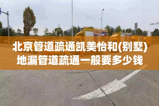 北京管道疏通凯美怡和(别墅)地漏管道疏通一般要多少钱