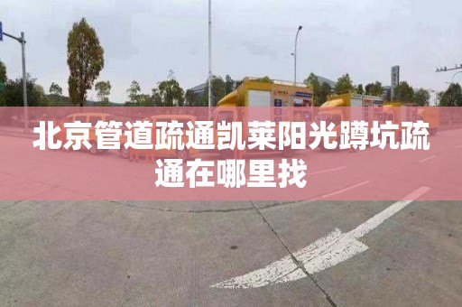 北京管道疏通凯莱阳光蹲坑疏通在哪里找