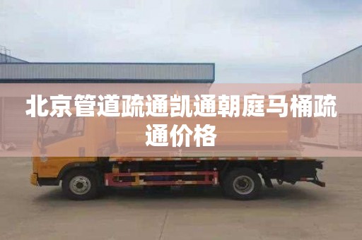 北京管道疏通凯通朝庭马桶疏通价格