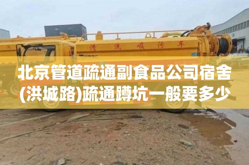 北京管道疏通副食品公司宿舍(洪城路)疏通蹲坑一般要多少钱