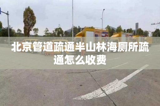 北京管道疏通半山林海厕所疏通怎么收费