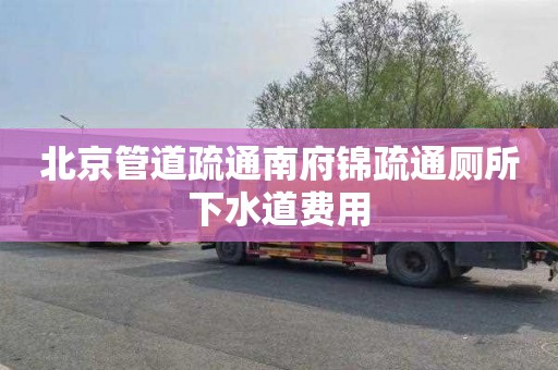 北京管道疏通南府锦疏通厕所下水道费用