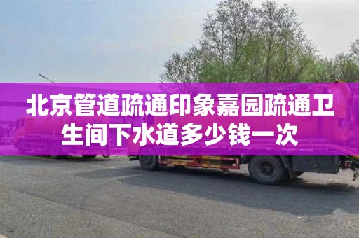 北京管道疏通印象嘉园疏通卫生间下水道多少钱一次