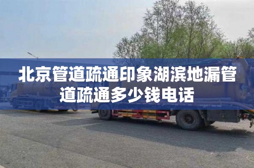 北京管道疏通印象湖滨地漏管道疏通多少钱电话