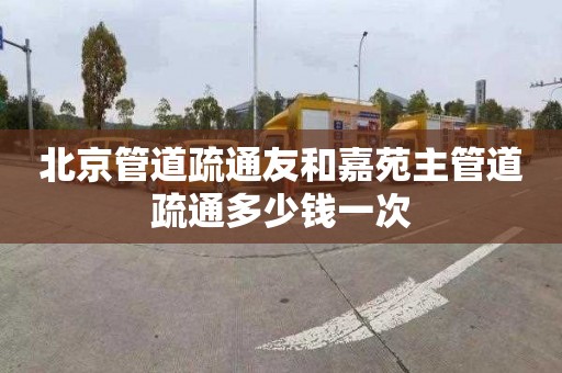 北京管道疏通友和嘉苑主管道疏通多少钱一次