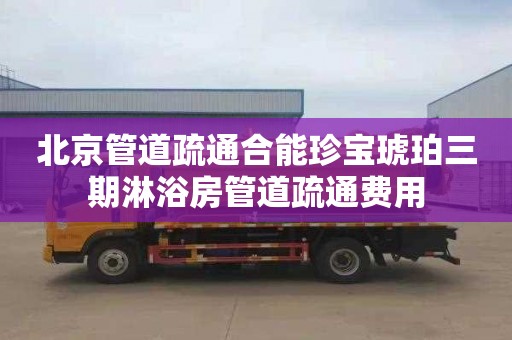 北京管道疏通合能珍宝琥珀三期淋浴房管道疏通费用