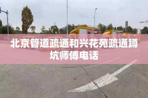 北京管道疏通和兴花苑疏通蹲坑师傅电话
