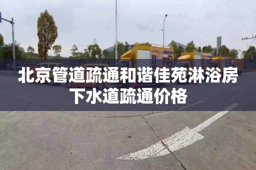 北京管道疏通和谐佳苑淋浴房下水道疏通价格