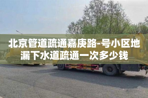 北京管道疏通嘉庚路-号小区地漏下水道疏通一次多少钱