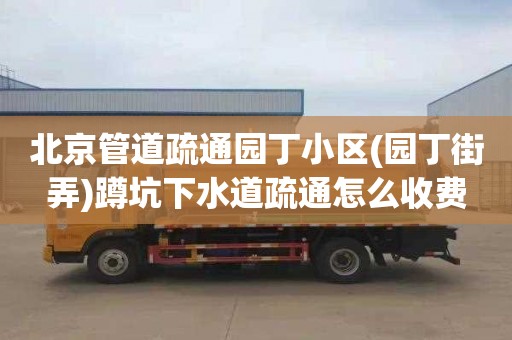 北京管道疏通园丁小区(园丁街弄)蹲坑下水道疏通怎么收费