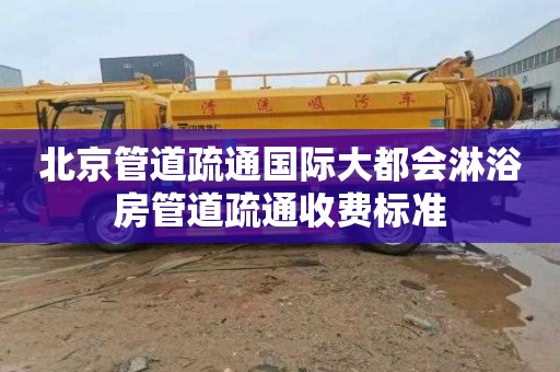 北京管道疏通国际大都会淋浴房管道疏通收费标准