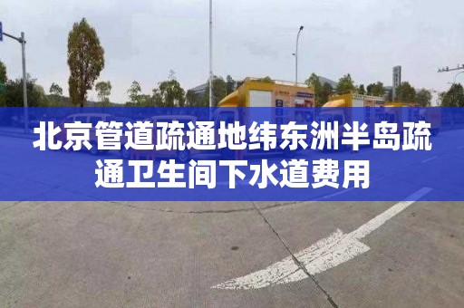北京管道疏通地纬东洲半岛疏通卫生间下水道费用