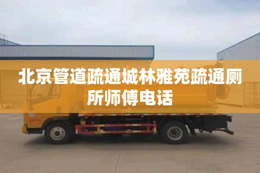 北京管道疏通城林雅苑疏通厕所师傅电话